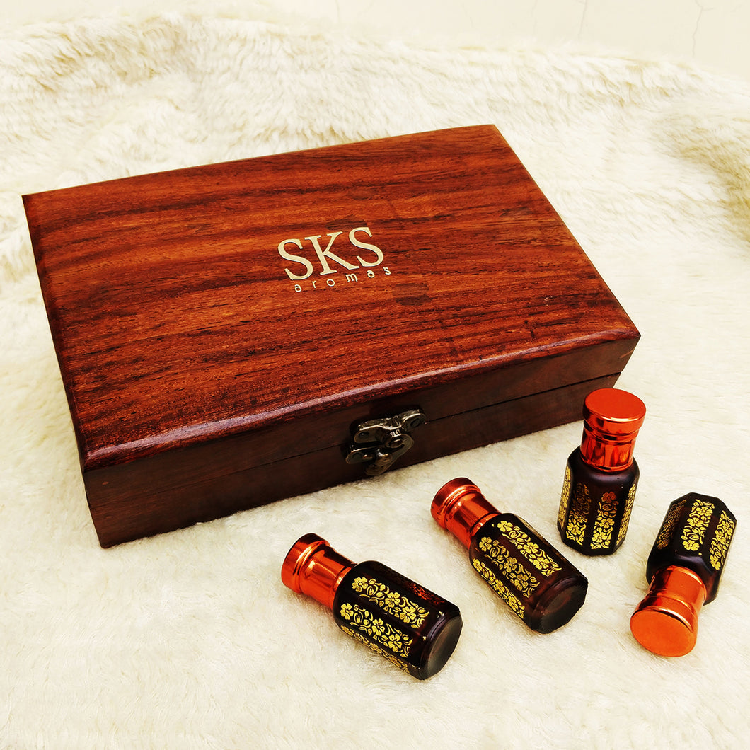 Attar Gift Box – 4 Bottle Set